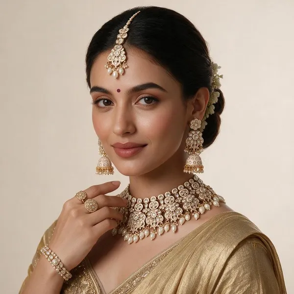 White_Gold-Plated_Kundan_Pearl_Bridal_Jewellery_Set_For_Women