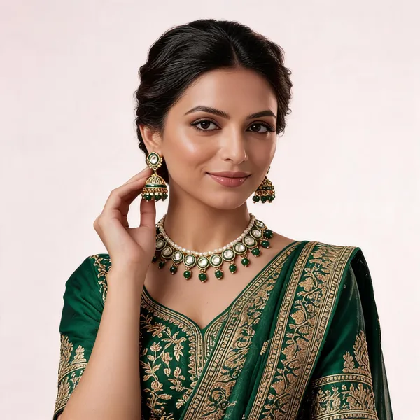 Green_Gold-Tone_Kundan_Pearl_Bridal_Dulhan_Jewellery_Set_For_Women