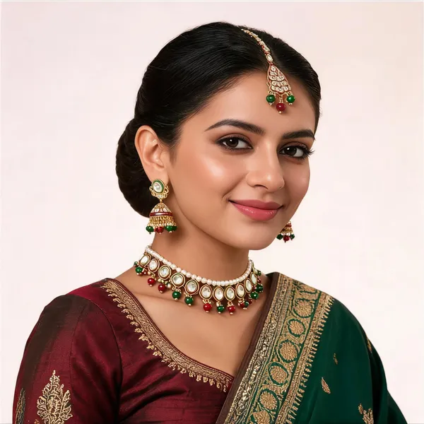 Green_Maroon_Gold-Plated_Kundan_Pearl_Bridal_Dulhan_Jewellery_Set_For_Women