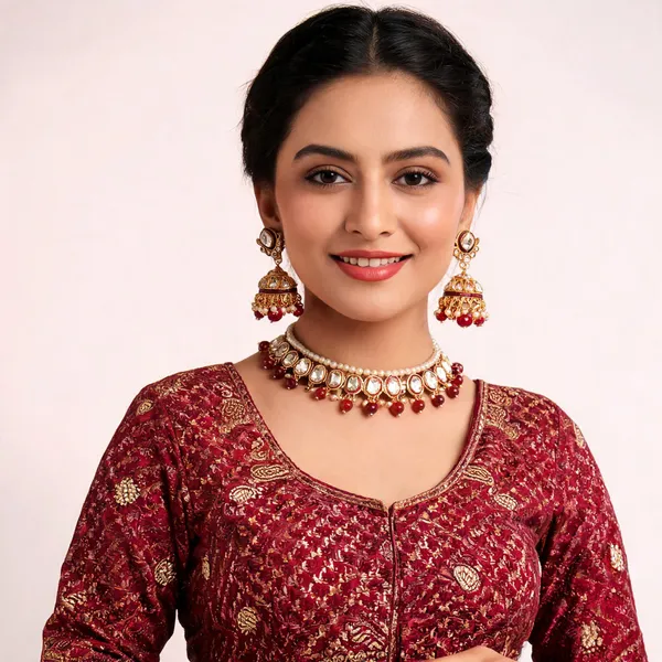 Maroon_Gold-Plated_Kundan_Pearl_Bridal_Dulhan_Jewellery_Set_For_Women