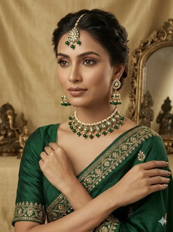 Green_Gold-Plated_Kundan_Pearl_Bridal_Dulhan_Jewellery_Set_For_Women