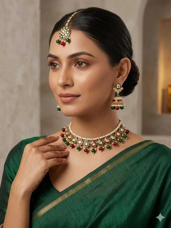 Green_Maroon_Gold-Plated_Kundan_Pearl_Bridal_Dulhan_Jewellery_Set_For_Women