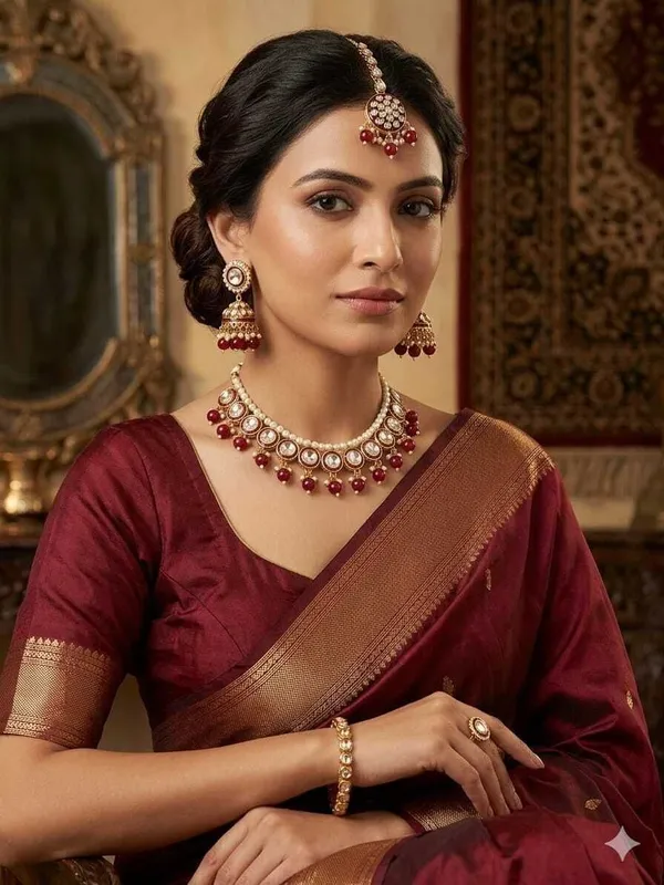Maroon_Gold-Bridal_Dulhan_Jewellery_Set