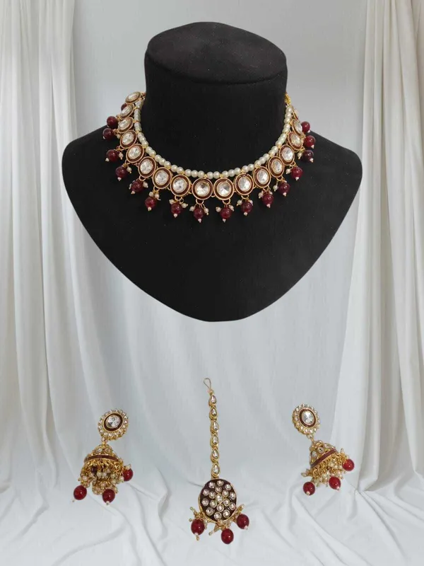 Maroon_Gold-Bridal_Dulhan_Jewellery_Set