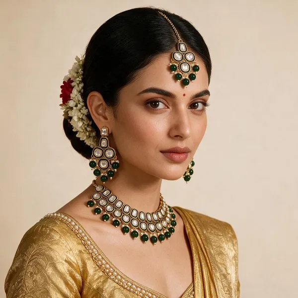 Green_Gold-Tone_Kundan_Chandelier_Earrings_For_Women