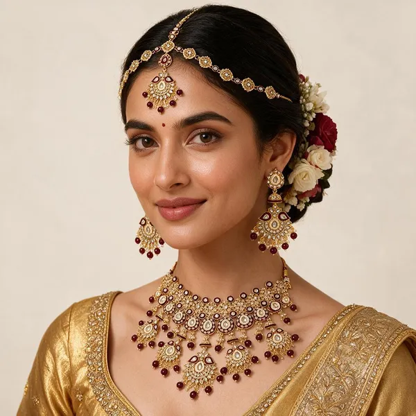 Gold-Tone_Kundan_Maroon_Stone_Bridal_Dulhan_Jewellery_Set_For_Women