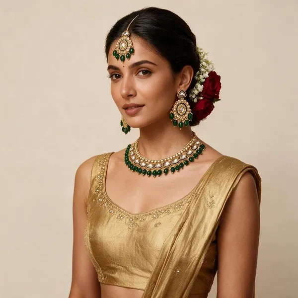 Green_Gold-Tone_Kundan_Bridal_Necklace_Earrings_Maang_Tikka_Set_For_Women