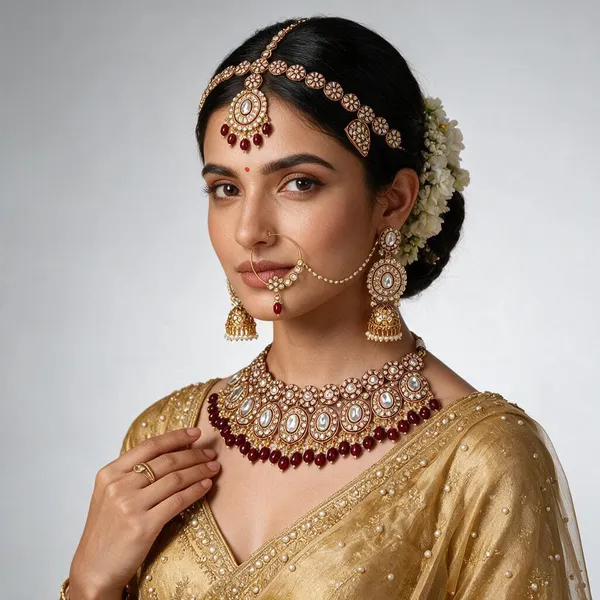 Gold-Tone_Kundan_Red_Bead_Bridal_Dulhan_Jewellery_Set_For_Women