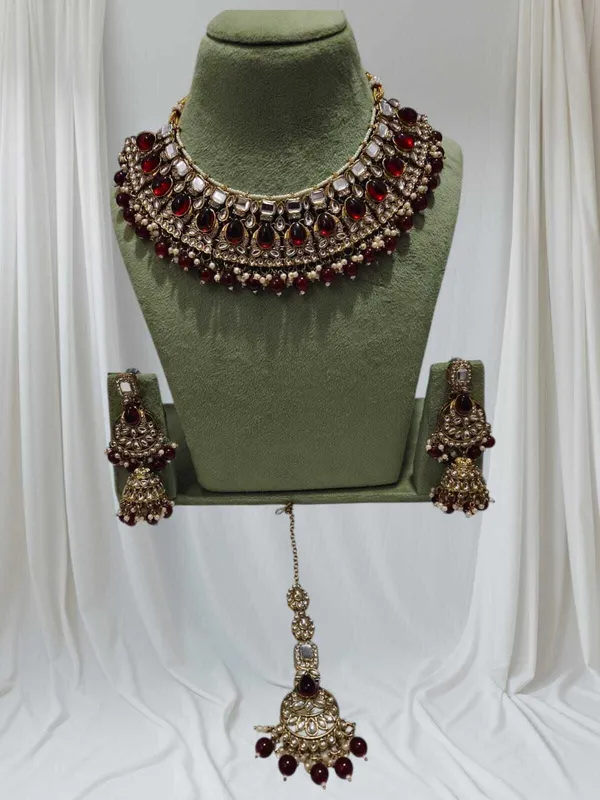 Maroon_Gold-Bridal_Dulhan_Jewellery_Set