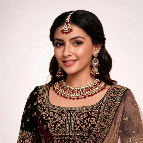 Maroon_Gold-Plated_Kundan_Pearl_Bridal_Dulhan_Jewellery_Set_For_Women