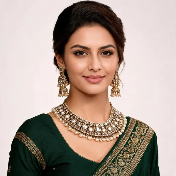 White_Gold-Plated_Kundan_Pearl_Bridal_Dulhan_Jewellery_Set_For_Women