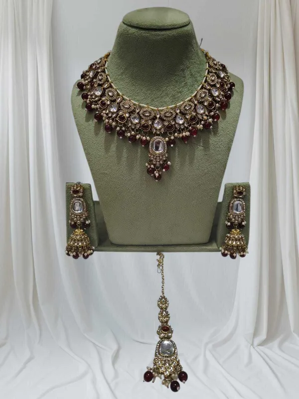 Maroon_Gold-Plated_Kundan_Pearl_Bridal_Dulhan_Jewellery_Set_For_Women