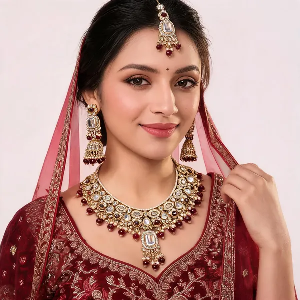 Maroon_Gold-Plated_Kundan_Pearl_Bridal_Dulhan_Jewellery_Set_For_Women
