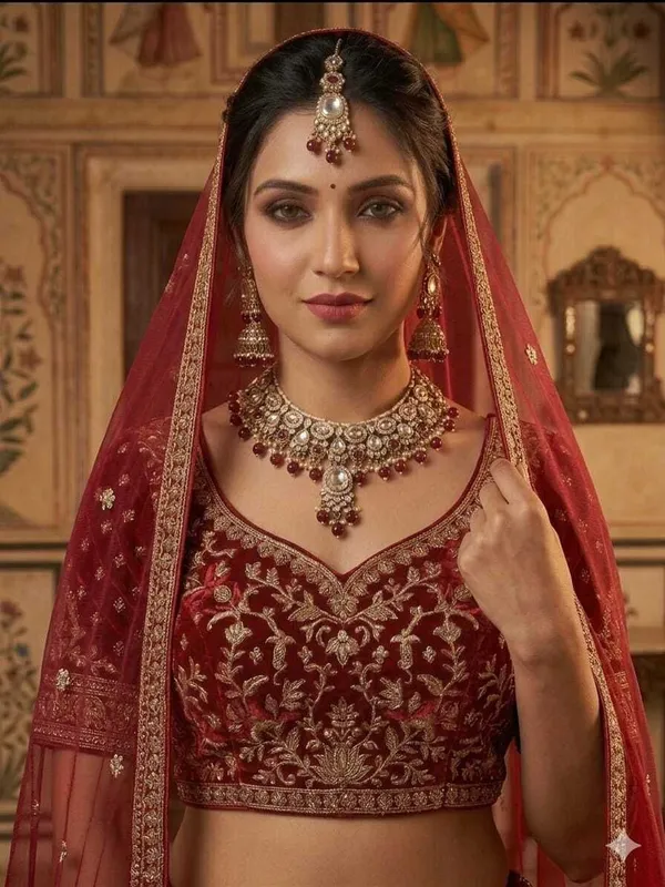 Maroon_Gold-Plated_Kundan_Pearl_Bridal_Dulhan_Jewellery_Set_For_Women