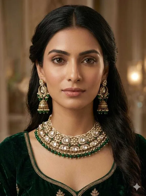 Green_Gold-Plated_Kundan_Pearl_Bridal_Dulhan_Jewellery_Set_For_Women