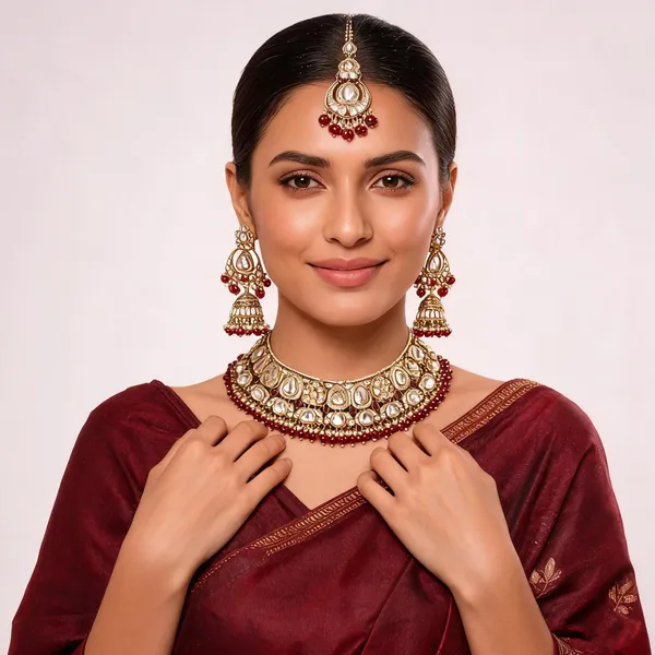 Maroon_Gold-Plated_Kundan_Pearl_Bridal_Dulhan_Jewellery_Set_For_Women