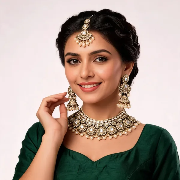 White_Gold-Plated_Kundan_Pearl_Bridal_Jewellery_Set_For_Women