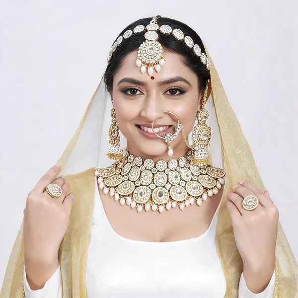 White_Gold-Plated_Kundan_Pearl_Bridal_Jewellery_Set_For_Women
