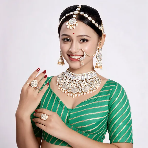 White_Gold-Plated_Kundan_Pearl_Bridal_Jewellery_Set_For_Women