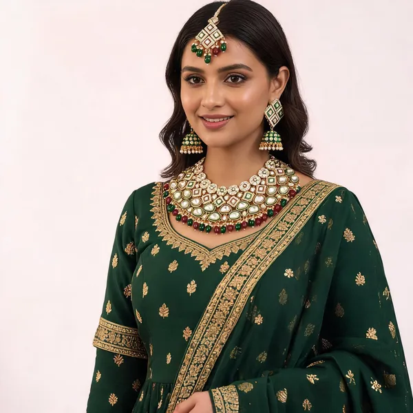 Maroon_Green_Gold-Plated_Kundan_Pearl_Bridal_Jewellery_Set_For_Women