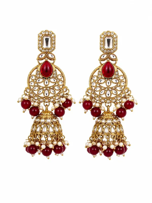 Gold_Tone_Kundan_Maang_Tikka_And_Earrings_Set_for_Women