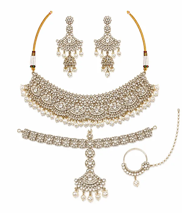 Gold_Tone_Stone_Studded_Bridal_Jewellery_Set