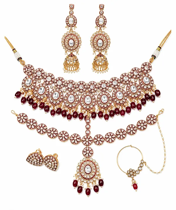 Gold_Tone_Stone_Studded_Bridal_Jewellery_Set_for_Women