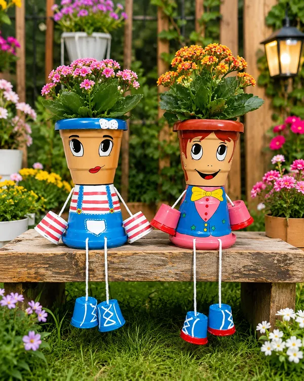 Plastic_Decorative_Character_Design_Planter_Pot_Set_Of_2