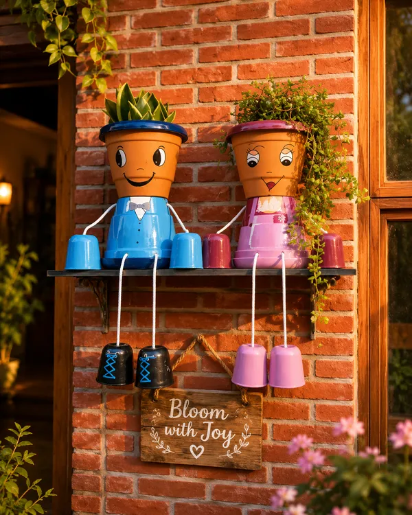 Plastic_Decorative_Painted_Character_Planter_Set_Of_2