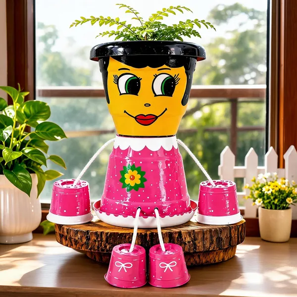 Plastic_Decorative_Character_Wick_Watering_Planter