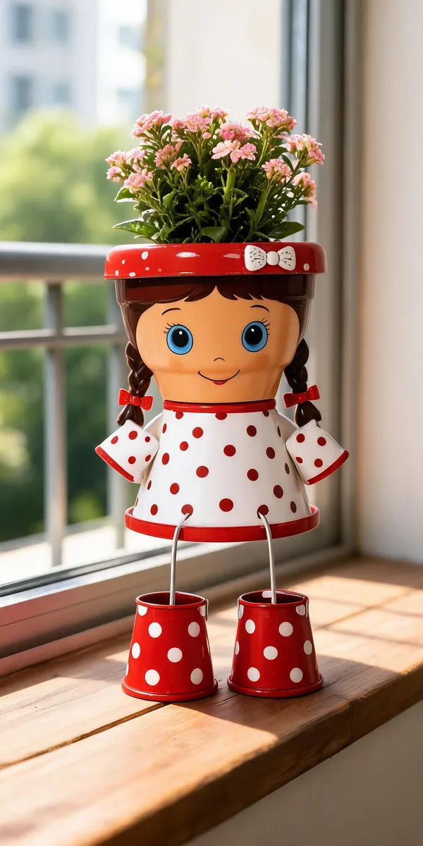 Plastic_Decorative_Family_Theme_Painted_Planters_Set_Of_4
