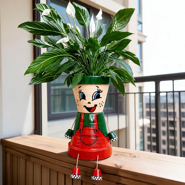 Plastic_Decorative_Character_Design_Peace_Lily_Planter