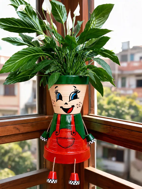 Plastic_Decorative_Character_Design_Peace_Lily_Planter