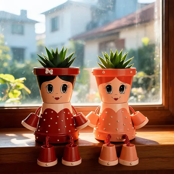 Plastic_Decorative_Girl_Figurine_Planter_Set_Of_2