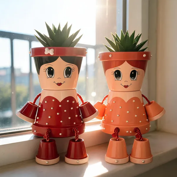 Plastic_Decorative_Girl_Figurine_Planter_Set_Of_2
