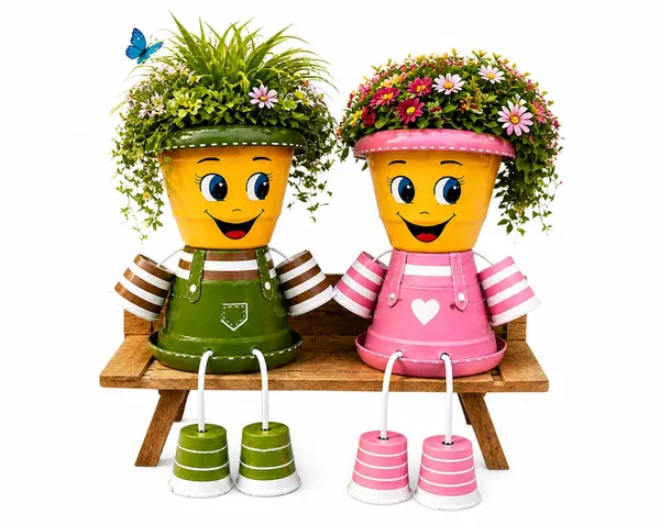 Plastic_Decorative_Character_Floral_Planter_Pot_Set_Of_2