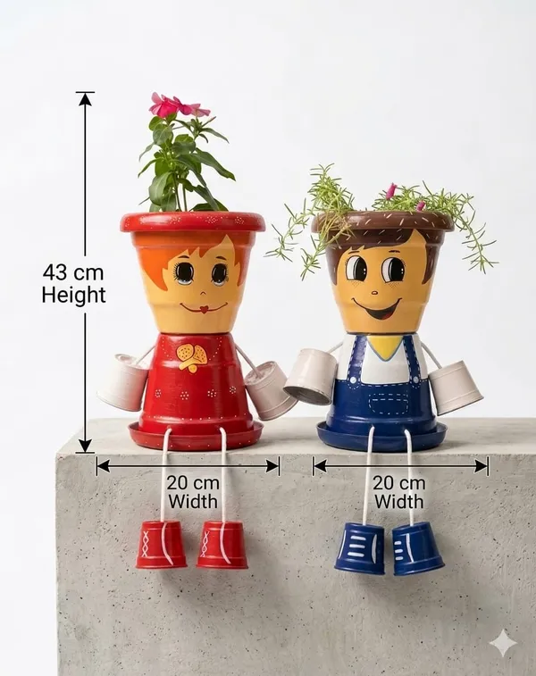 Plastic_Decorative_Painted_Character_Garden_Planter_Set_Of_2