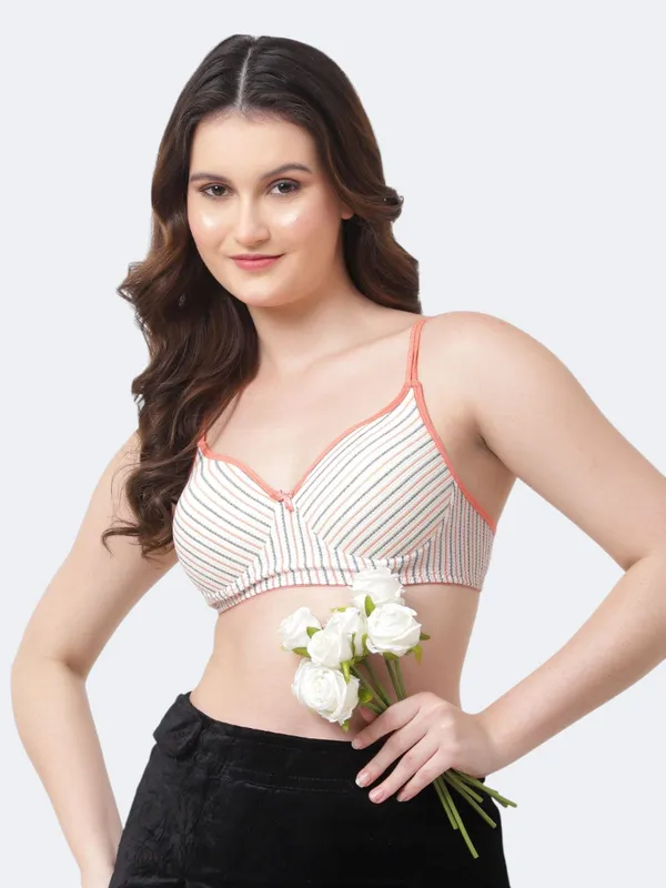 Multicolor_Premium_Cotton_Striped_Adjustable_Strap_Bra_For_Women