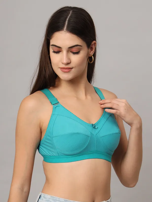 Teal_Premium_Cotton_Full_Coverage_Bra_For_Women