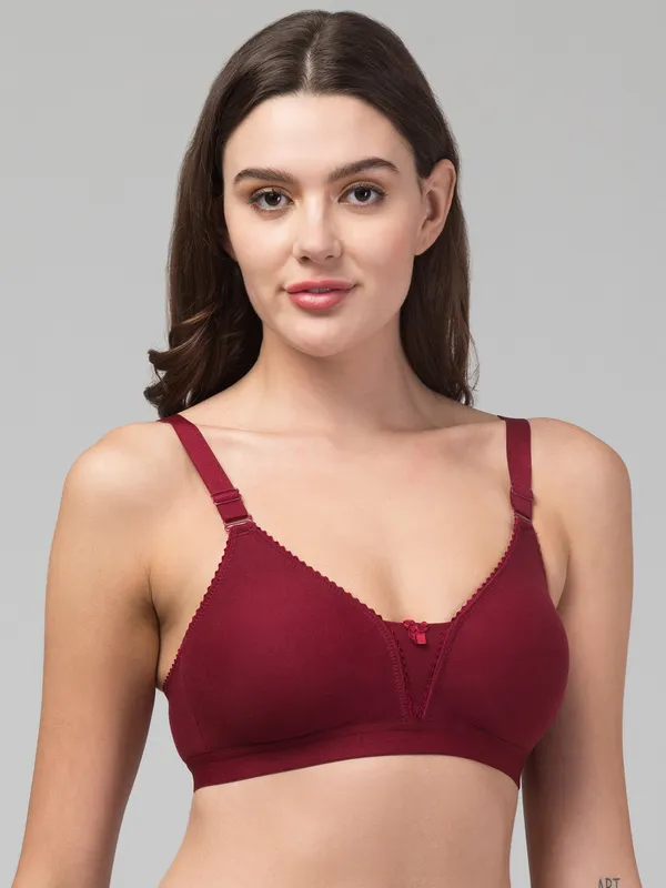 Maroon_Premium_Cotton_Lace_Edge_Everyday_Bra_For_Women