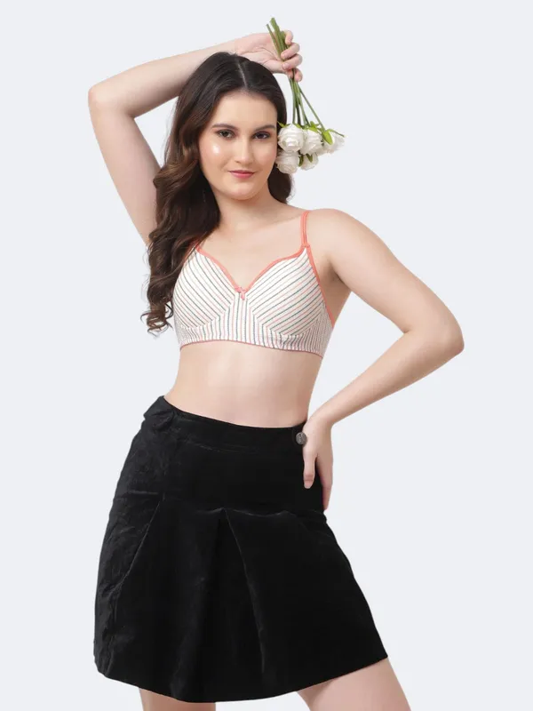 Multicolor_Premium_Cotton_Striped_Adjustable_Strap_Bra_For_Women