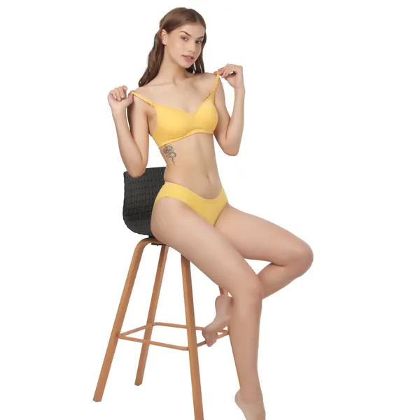 Yellow_Premium_Cotton_Bra_For_Women