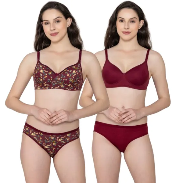 Maroon_Premium_Cotton_Floral_Print_Bra_For_Women