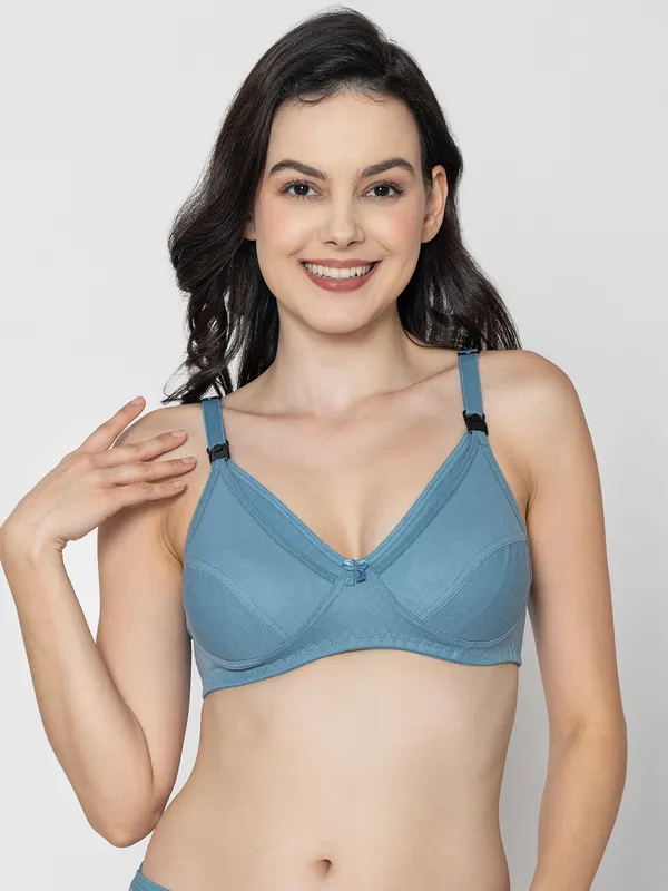 Blue_Premium_Cotton_Front-Open_Nursing_Bra_For_Women