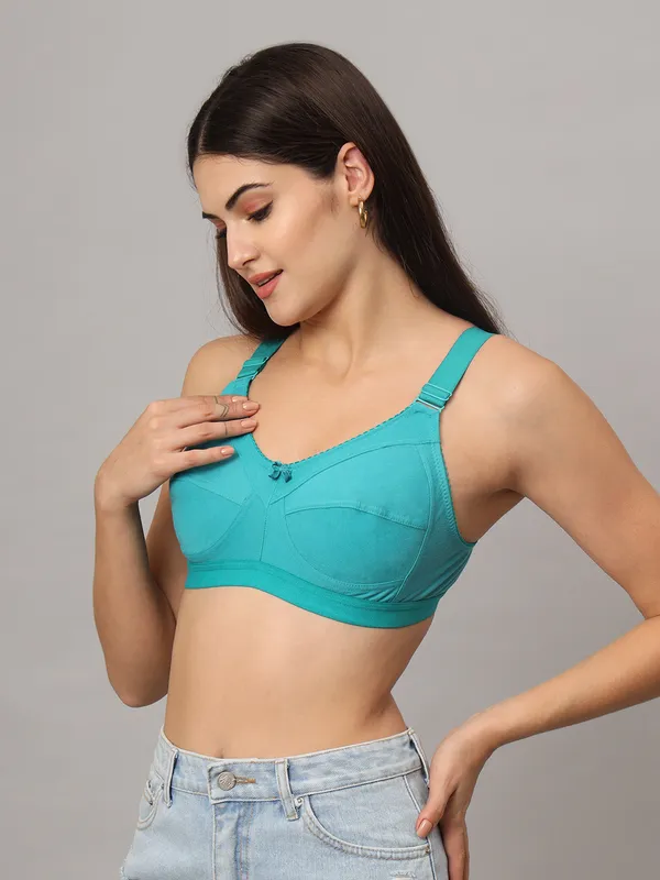 Teal_Premium_Cotton_Full_Coverage_Bra_For_Women