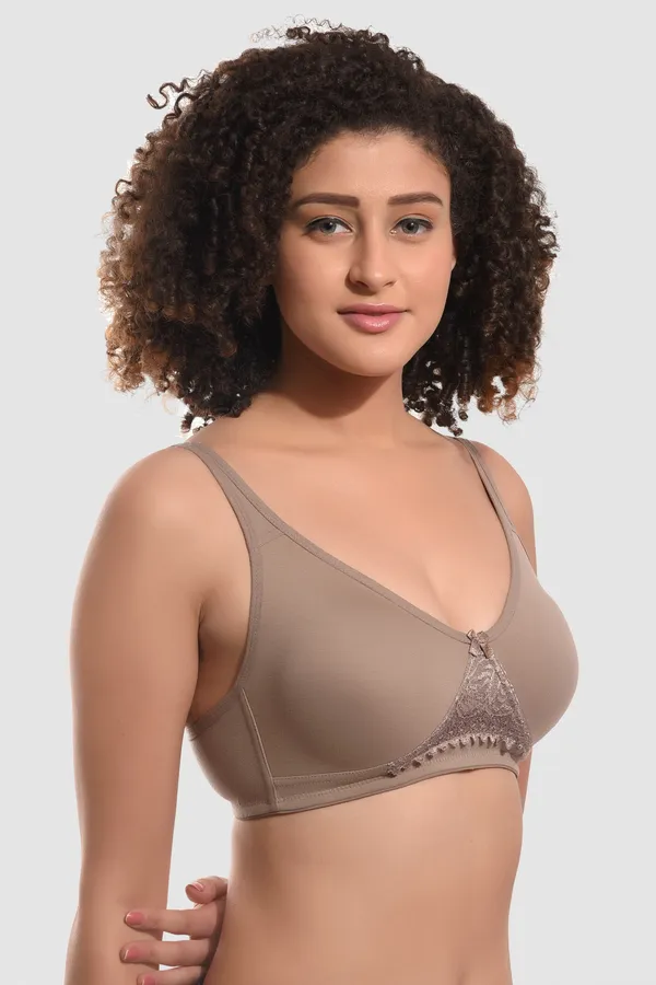 Taupe_Premium_Cotton_Lace_Trim_Bra_For_Women