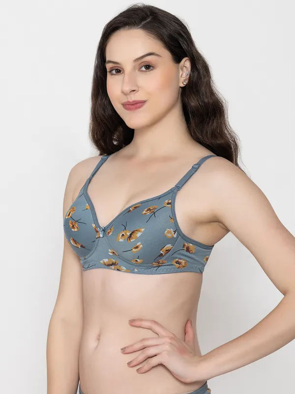 Grey_Premium_Cotton_Floral_Print_Bra_For_Women