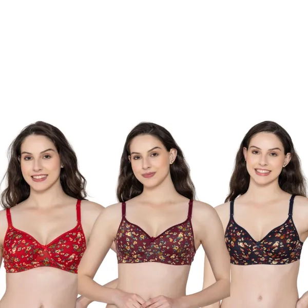 Red_Premium_Cotton_Floral_Print_Lingerie_Set_For_Women