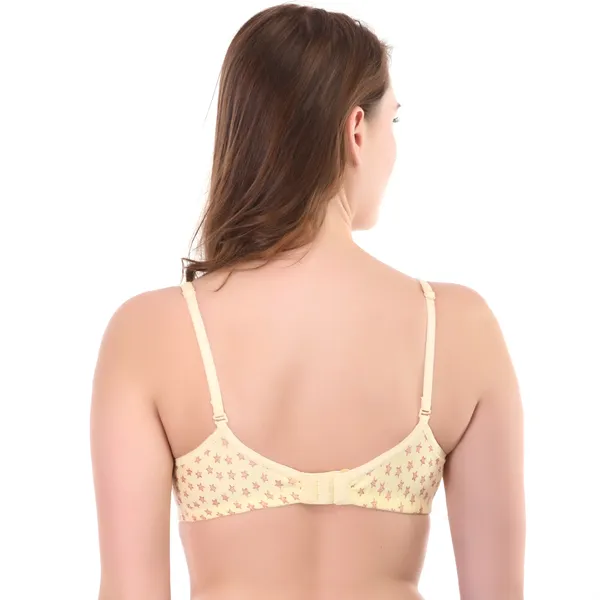 Yellow_Premium_Cotton_Star_Print_Bra_For_Women