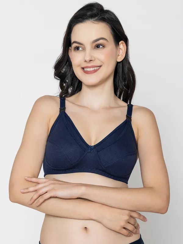 Navy_Premium_Cotton_Full_Coverage_Nursing_Bra_For_Women